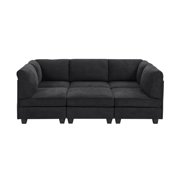 Mercury Row® Roeder 6 Piece Upholstered Sectional & Reviews Wayfair